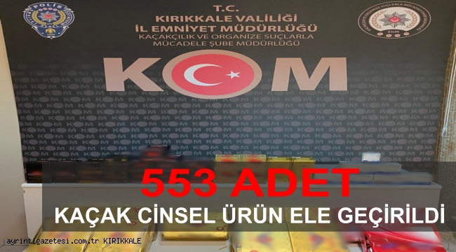 553 ADET KAÇAK CİNSEL ÜRÜN ELE GEÇİRİLDİ