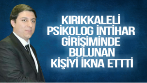 GAZİANTEPDE KIRIKKALELİ PSİKOLOG İNTİHAR GİRİŞİMİNDE BULUNAN KİŞİYİ İKNA ETTTİ