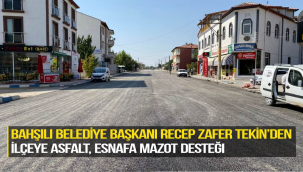 Bahşılı İlçesine Asfalt, Esnafa Mazot Desteği
