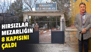 Hırsızlar mezarlığın 8 kapısını çaldı