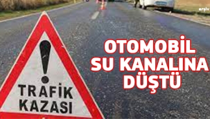 otomobil su kanalına düştü