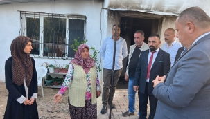 MHP'li Öztürk, yangın sonrası hasar oluşan ailenin evini yaptıracak