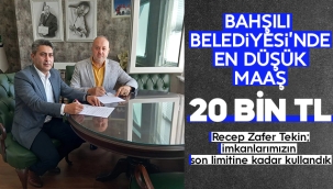 Bahşılı Belediyesi'nde  en düşük maaş  20 bin lira oldu