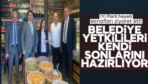 İYİ Parti heyeti esnafları ziyaret etti 