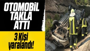 Kırıkkale'de kontrolden çıkan otomobil takla attı: 3 yaralı 