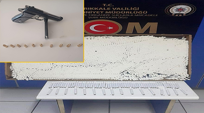 Kırıkkale'de silah ve ve dolu makaron operasyonu