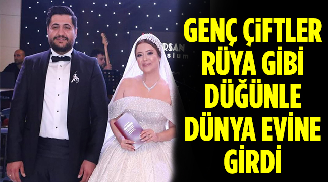 Genç çiftler rüya gibi düğünle dünya evine girdi