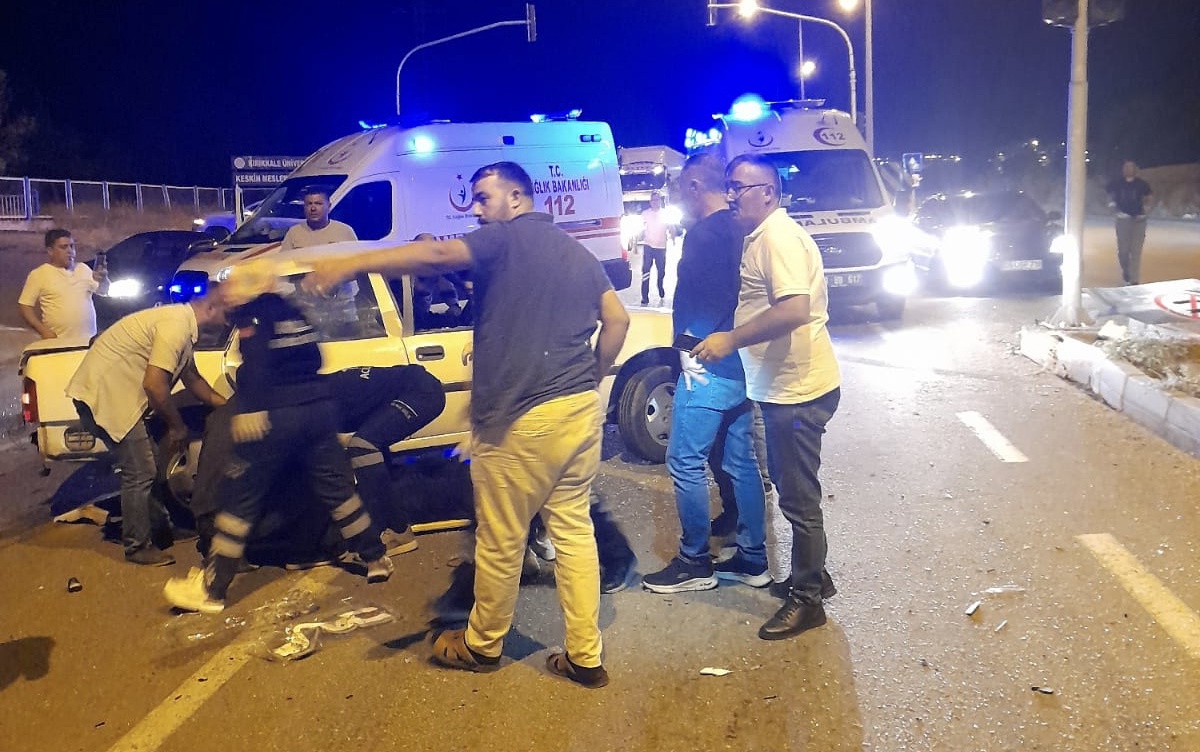 Keskin'de trafik kazasında 3 kişi yaralandı