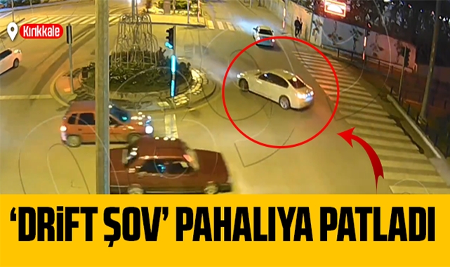 Kırıkkale'de drift şov pahalıya patladı