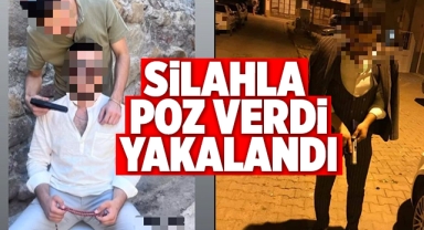 Silahla poz verdi yakalandı