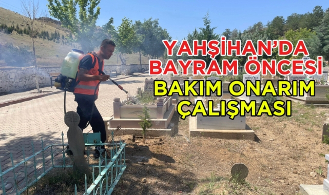 Yahşihan'da bayram öncesi bakım onarım çalışması