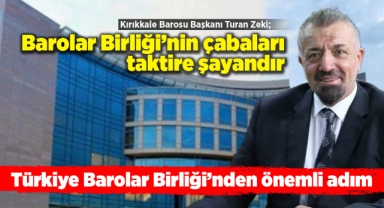 Türkiye Barolar Birliği'nden önemli adım