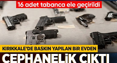 Kırıkkale'de baskın yapılan evden cephanelik çıktı
