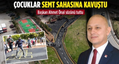 Çocuklar semt sahasına kavuştu