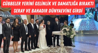 Cübbeler Yerini Gelinlik ve Damatlığa Bıraktı Seray Ve Bahadır Dünyaevine Girdi