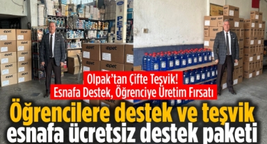 Başkan Savaş Olpak’tan öğrencilere destek ve teşvik esnafa ücretsiz destek paketi 
