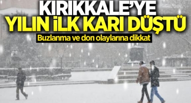 Kırıkkale'ye yılın ilk karı düştü