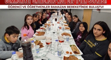 Cumhuriyet Ortaokulunda Dev İftar Softası 