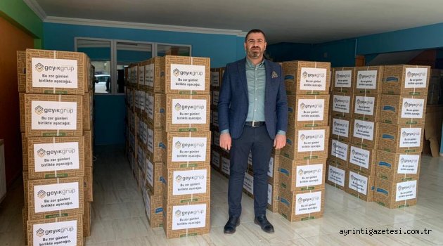GEYİK GRUP’TAN 1000 KOLİ ERZAK