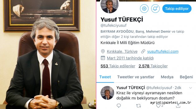 MİLLİ EĞİTİM MÜDÜRÜNDEN BİR GARİP PAYLAŞIM
