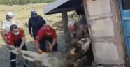 'SARI KIZ’I İTFAİYE KURTARDI 